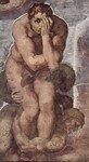 Микеланджело Буонарроти - Страшный суд, фреска из Сикстинской капеллы. Фрагмент. Проклятые