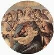 Ботичелли, Сандро. Мадонна делла Мелаграна, Мария с младенцем Христом и шестью ангелами
