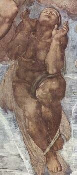 Буонарроти, Микеланджело. Страшный суд, фреска из Сикстинской капеллы. Фрагмент. Возносящийся праведник