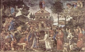 Сандро Ботичелли - Фрески Сикстинской капеллы в Риме, Искушение Христа