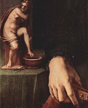 Бронзино, Анджело. Портрет молодого человека с лютней. Деталь