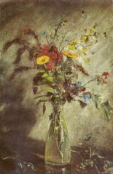 Джон Констебл - Цветы в стеклянной вазе Этюд