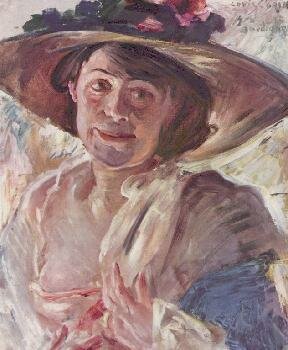 Коринт, Ловис. Дама в розовой шляпе. Портрет Шарлотты Беренд-Коринт