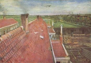 Винсент Ван Гог - Крыши, вид из ателье Ван Гога