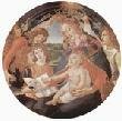 Ботичелли, Сандро. Мадонна "Magnificat", Мария с младенцем Христом и пятью ангелами