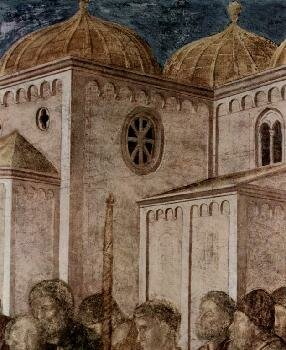 ди Бондоне, Джотто. Цикл фресок капеллы Перуцци [08]. Санта Кроче во Флоренции. Евангелист Иоанн воскрешает Друзиану. Фрагмент