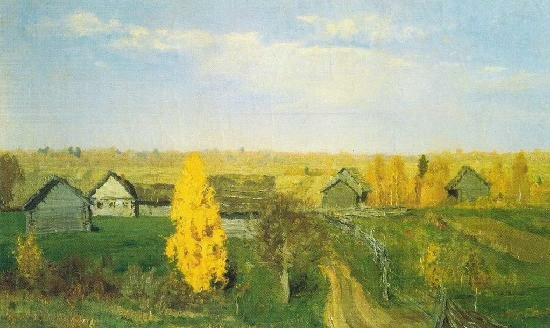 Isaac Iljich Levitan. Golden Autumn. Village