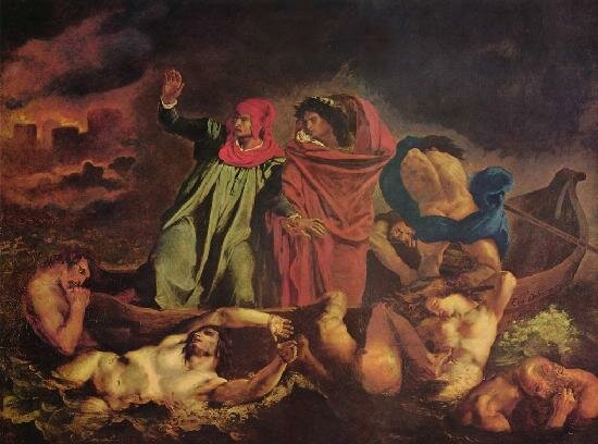 Эжен Делакруа. Данте и Вергилий в Аду. 1822 г. Лувр
